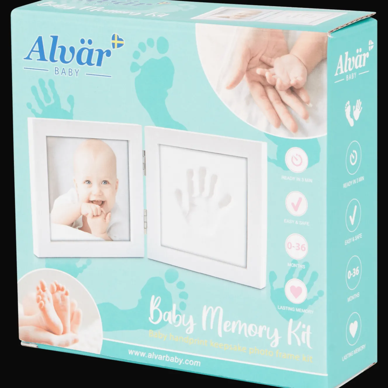 Alvär fotolijst met kleiafdruk