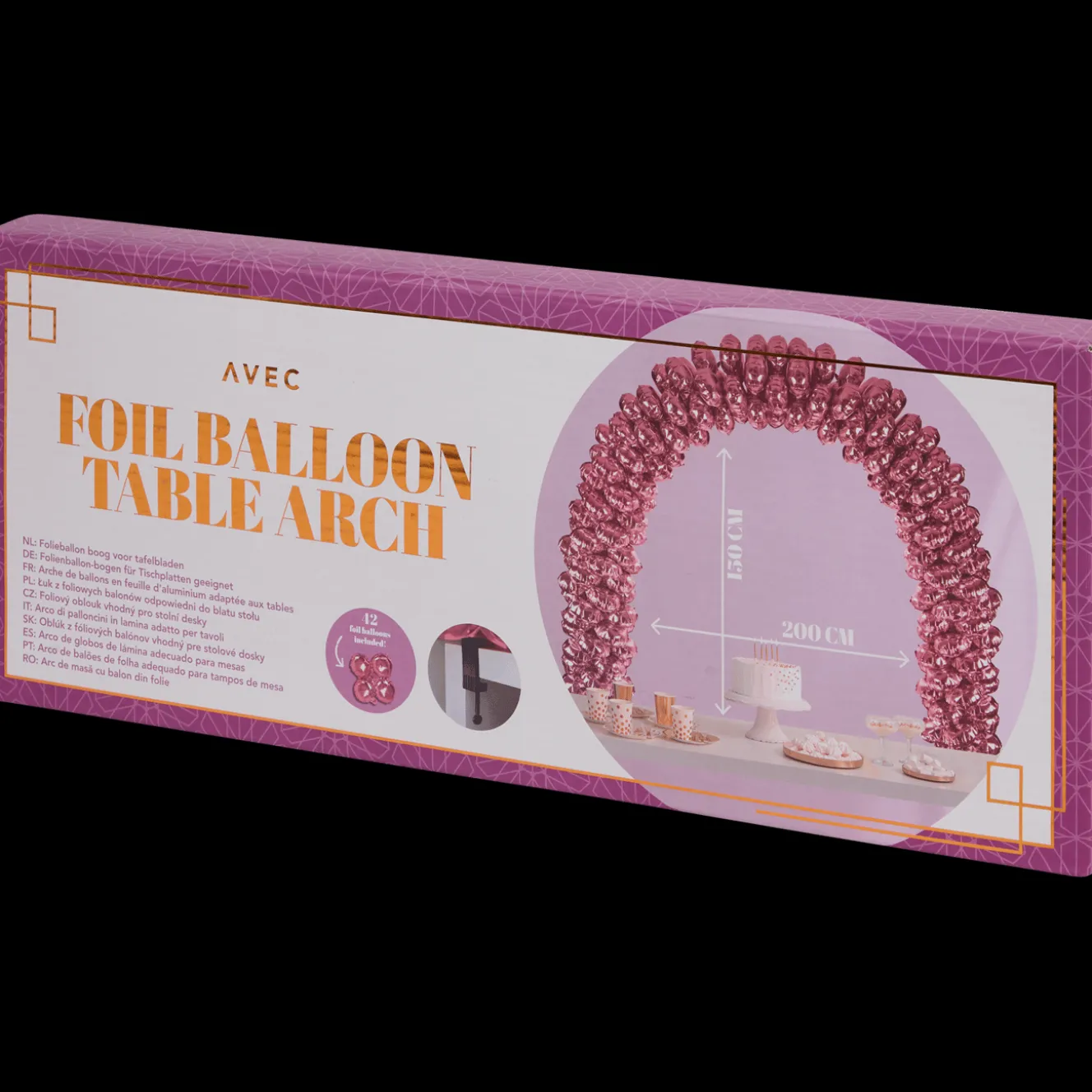 Avec ballonnenboog met folieballonnen