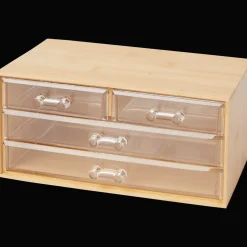 Bamboe make-up organizer
