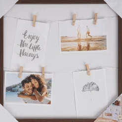 Fotolijst met knijpers en ledlampjes