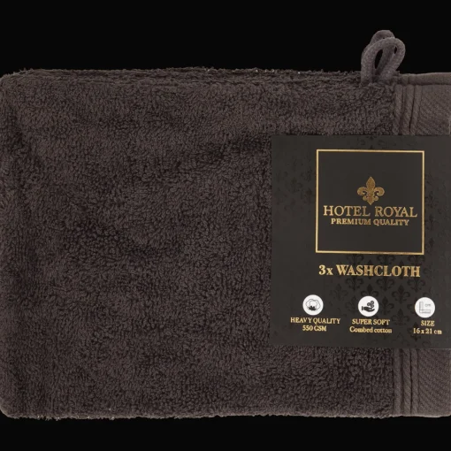 Hotel Royal washandjes antraciet