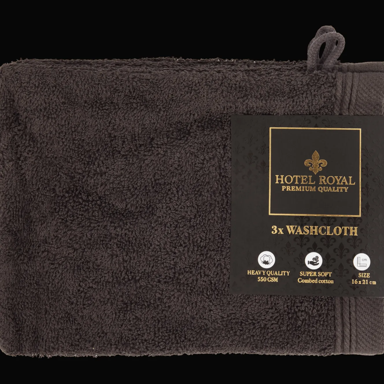 Hotel Royal washandjes antraciet