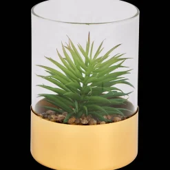 Kunstvetplant in glazenpot