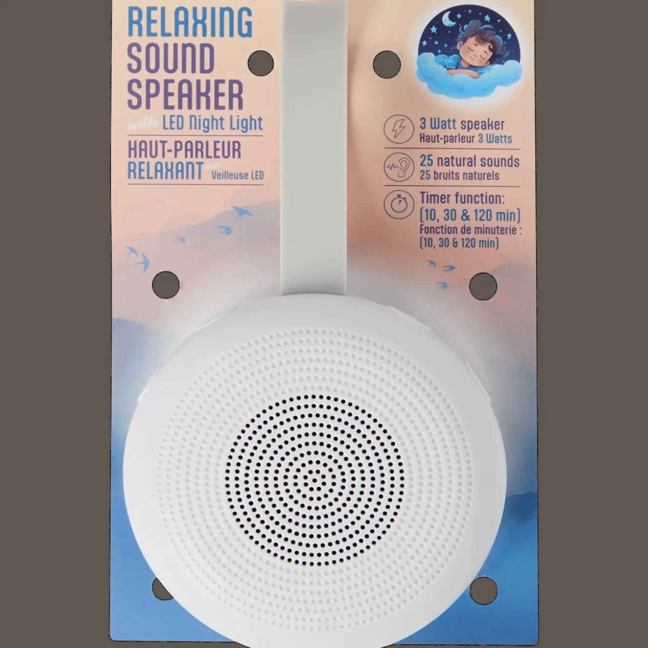 Nachtrustspeaker met nachtlampje