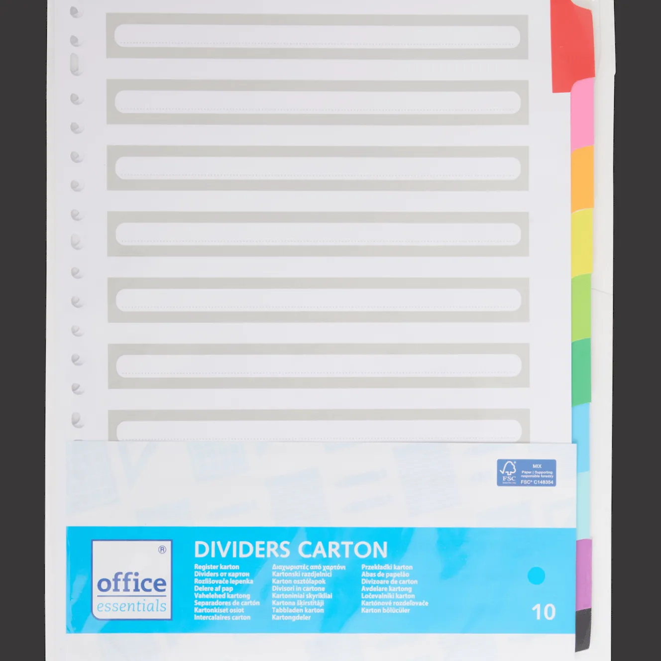 Office Essentials tabbladen A4