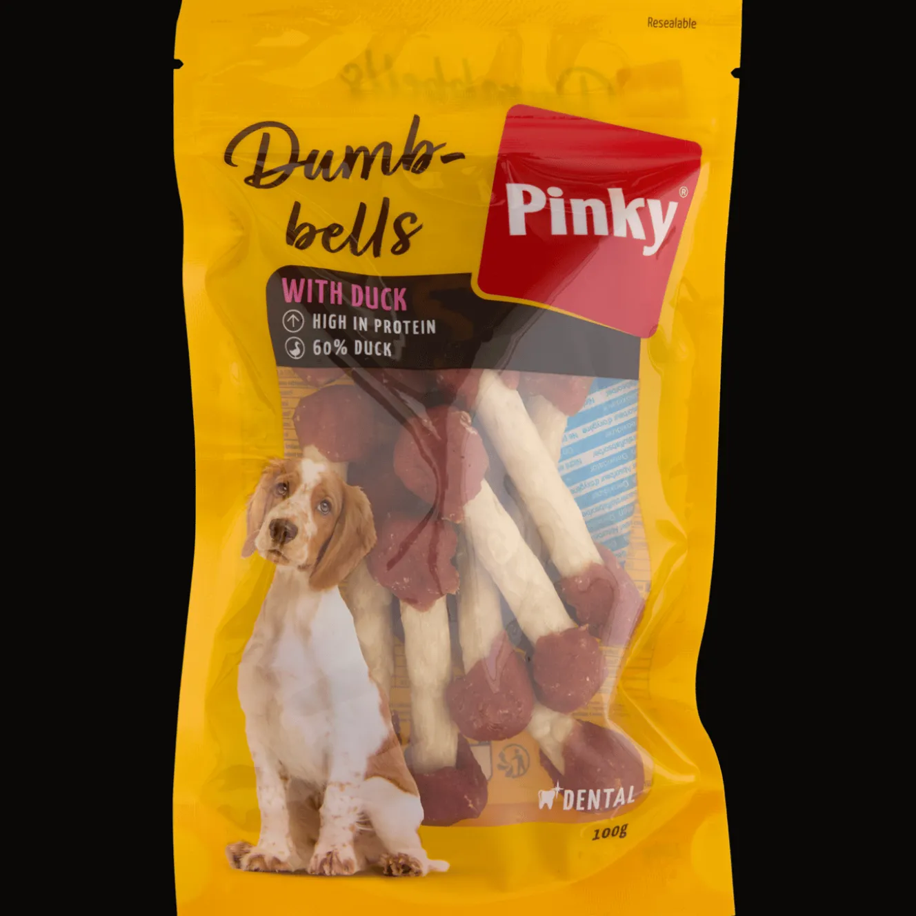 Pinky hondensnack Duck Dumbbells