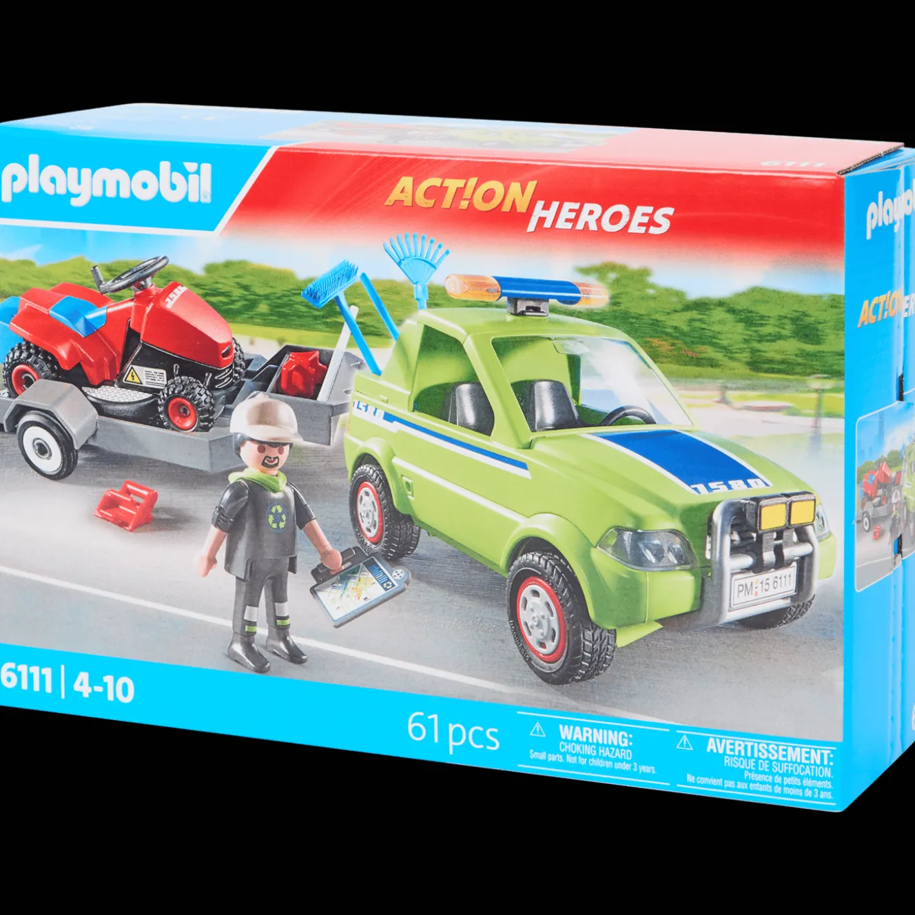 Playmobil Action Heroes voertuig groenbeheer met grasmaaier