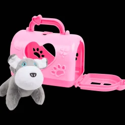 Pluchen dier in draagkoffer