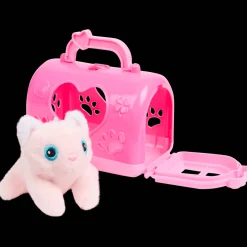 Pluchen dier in draagkoffer