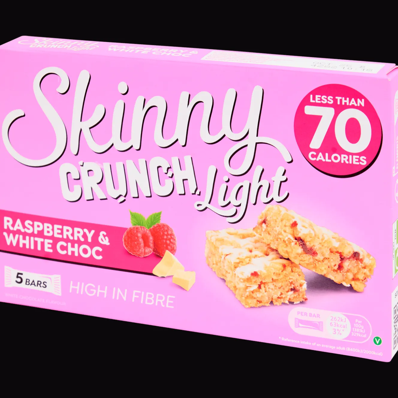 Skinny Bars Light mueslirepen Framboos & Witte Chocolade